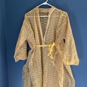Vintage Sheer Gold Caftan - L
